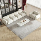 Modular Upholstered Sectional Sofas Chenille Fabric Lounge Counches