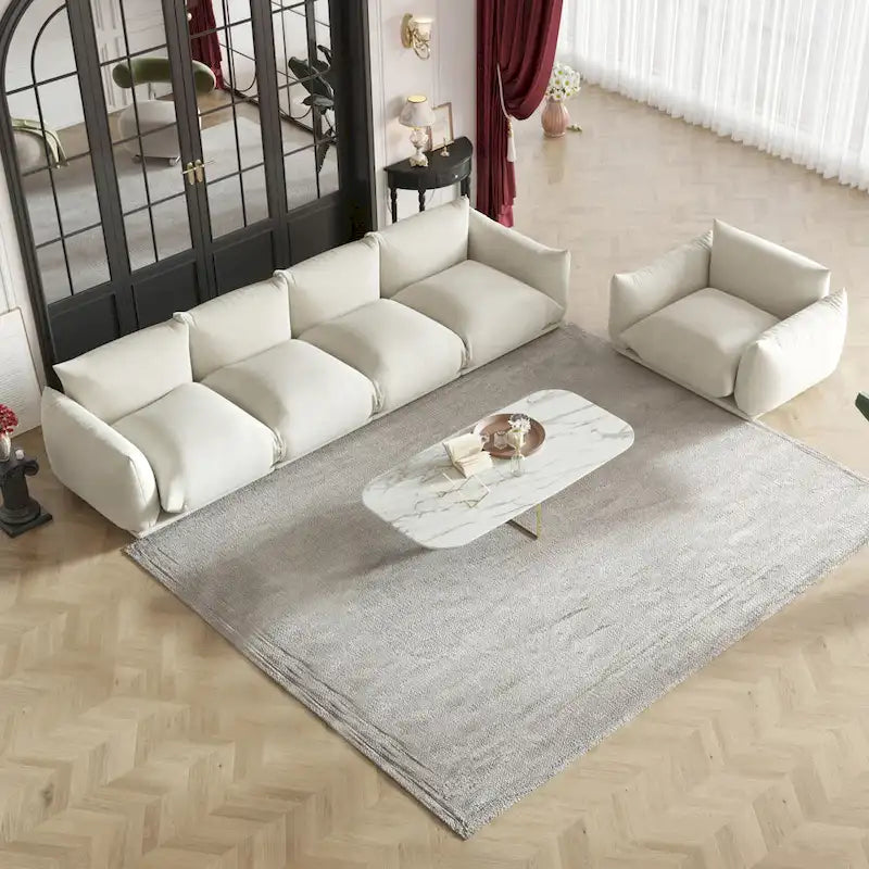 Modular Upholstered Sectional Sofas Chenille Fabric Lounge Counches