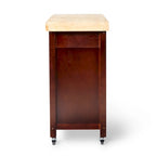 Rolling Kitchen Island Cart with Rubberwood Top