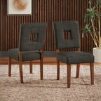 Calvados Upholstered Fabric Keyhole Dining Chairs (Set of 2) by 