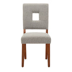 Upholstered Fabric Keyhole Dining Chairs (Set of 2)