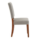 Upholstered Fabric Keyhole Dining Chairs (Set of 2)