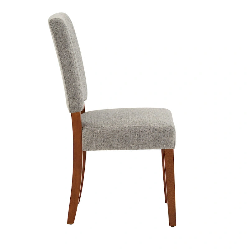 Upholstered Fabric Keyhole Dining Chairs (Set of 2)