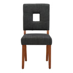 Upholstered Fabric Keyhole Dining Chairs (Set of 2)