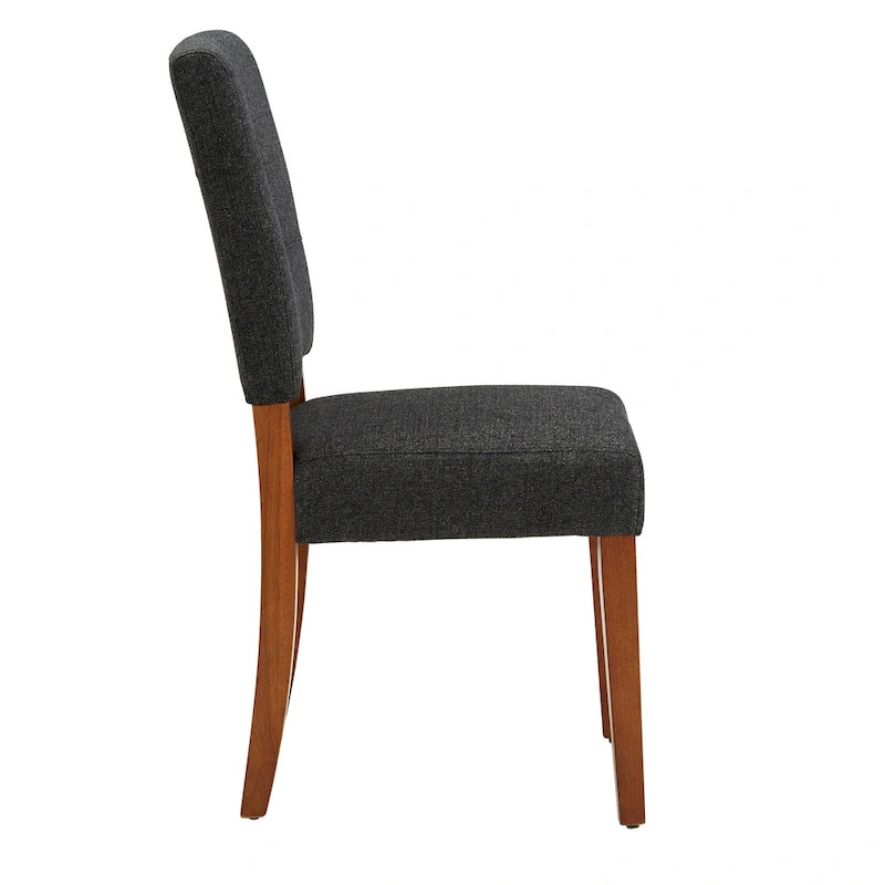 Upholstered Fabric Keyhole Dining Chairs (Set of 2)
