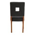 Upholstered Fabric Keyhole Dining Chairs (Set of 2)