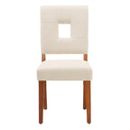 Upholstered Fabric Keyhole Dining Chairs (Set of 2)
