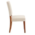 Upholstered Fabric Keyhole Dining Chairs (Set of 2)