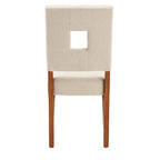 Upholstered Fabric Keyhole Dining Chairs (Set of 2)