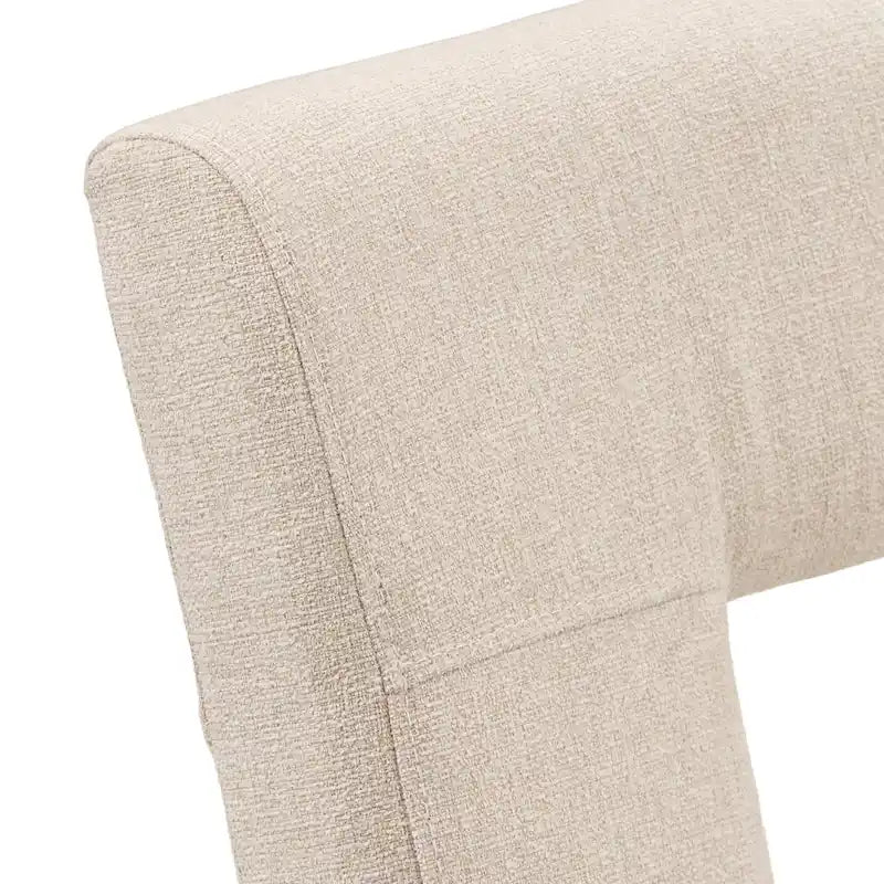 Upholstered Fabric Keyhole Dining Chairs (Set of 2)