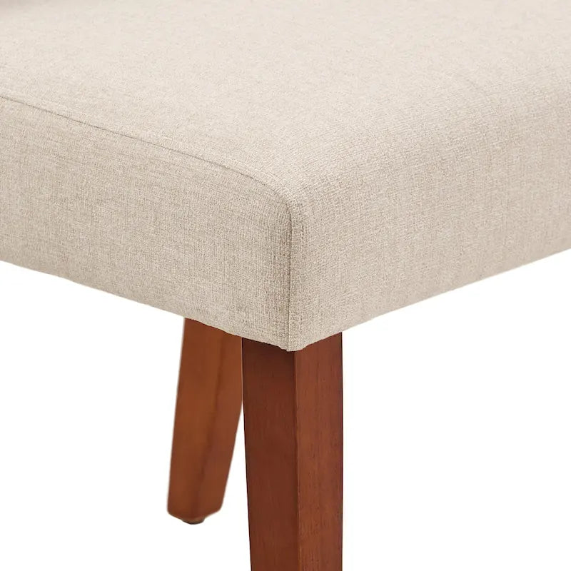 Upholstered Fabric Keyhole Dining Chairs (Set of 2)