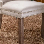 Dining Chairs Set of 2, Button Tufted Velvet Armless Chair with Nailhead Trim