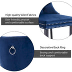 Dining Chairs Set of 2, Button Tufted Velvet Armless Chair with Nailhead Trim