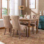Dining Chairs Set of 2, Button Tufted Velvet Armless Chair with Nailhead Trim
