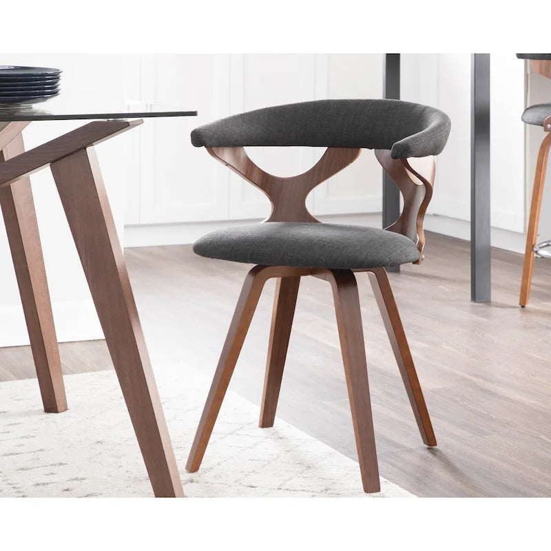  Viby Mid-century Modern Swivel Dining/ Accent Chair - N/A