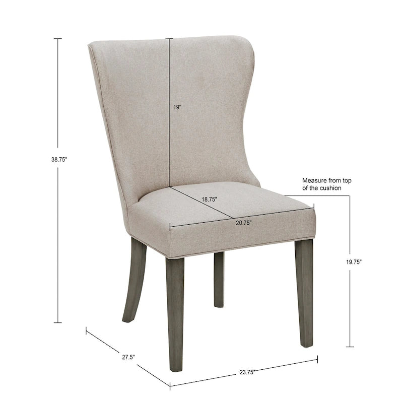 Upholstered Wingback Dining Side Chair