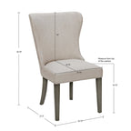 Upholstered Wingback Dining Side Chair