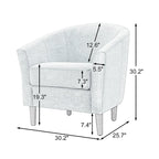 Modern Barrel Accent Chairs Cozy Armchair Club Chair