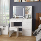 39.4 W Dresser Makeup Vanity Set with Stool and Mirror Room