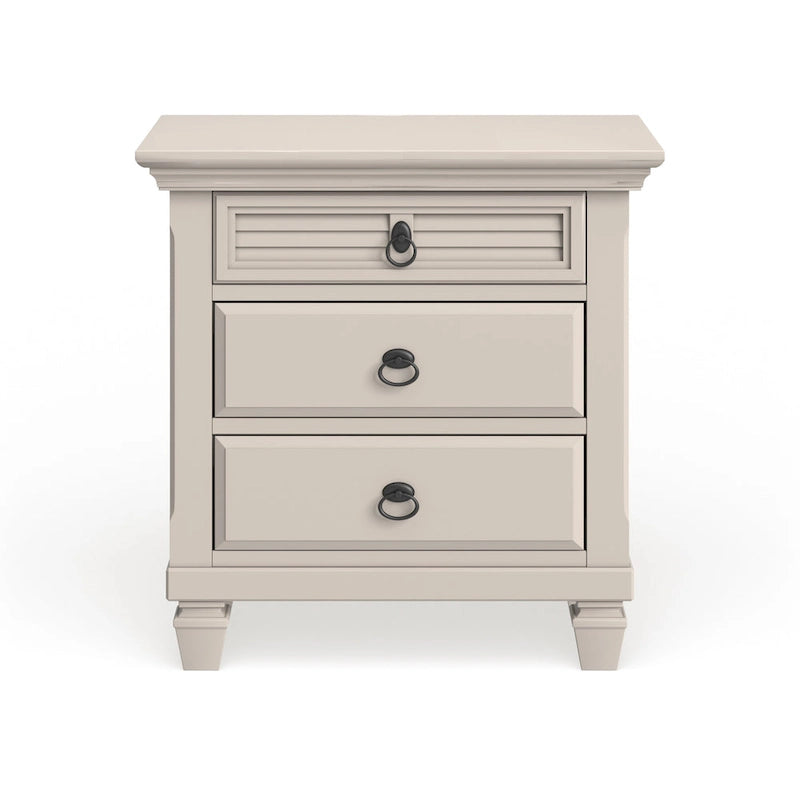  Gregory White Pine Wood 3-drawer Nightstand