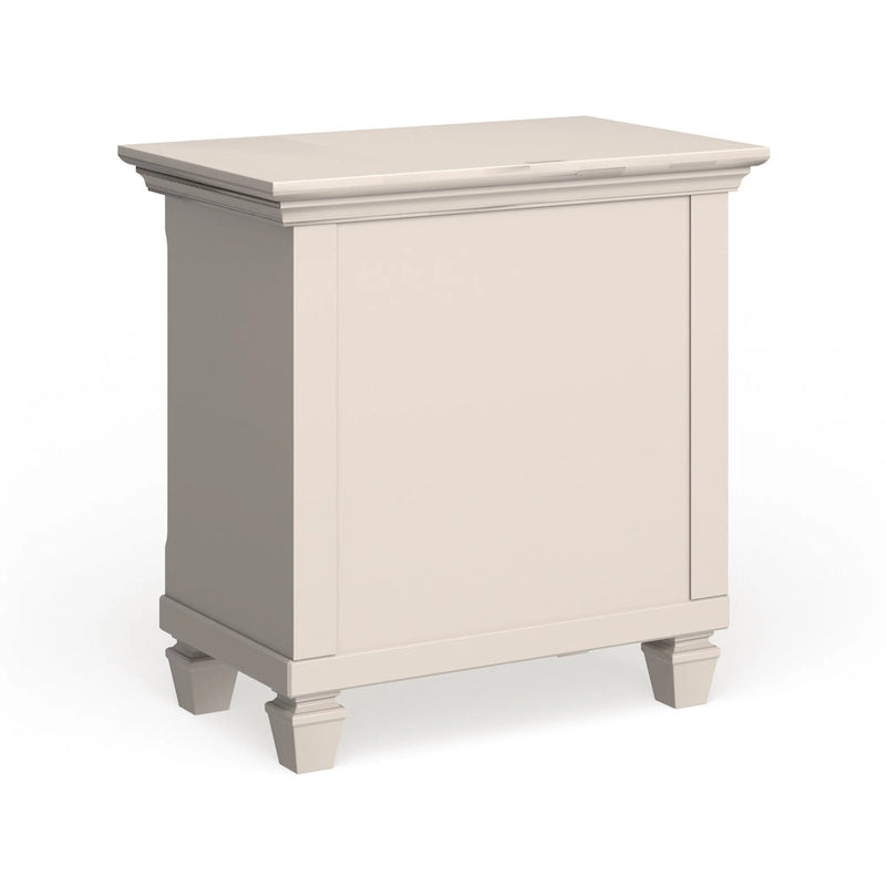 White Pine Wood 3-Drawer Nightstand
