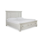 Antique White Panel Storage Bed