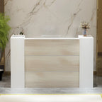 Reception Desk Large Front Counter Table w/ Adjustable Shelf
