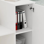 Reception Desk Large Front Counter Table w/ Adjustable Shelf
