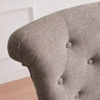 Adjustable Height Swivel Office Chair with Linen Fabric Upholstery