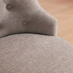 Adjustable Height Swivel Office Chair with Linen Fabric Upholstery
