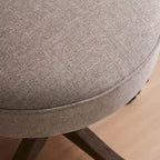 Adjustable Height Swivel Office Chair with Linen Fabric Upholstery
