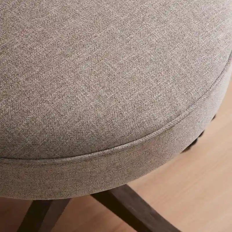 Adjustable Height Swivel Office Chair with Linen Fabric Upholstery