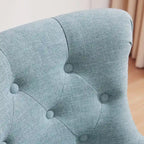 Adjustable Height Swivel Office Chair with Linen Fabric Upholstery