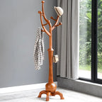 Rubberwood Freestanding Coat Rack with 8 Hooks - 24.5W x 70.87H