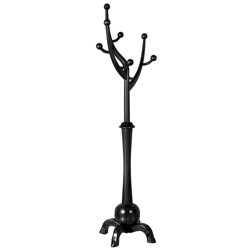 Rubberwood Freestanding Coat Rack with 8 Hooks - 24.5W x 70.87H