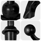 Rubberwood Freestanding Coat Rack with 8 Hooks - 24.5W x 70.87H