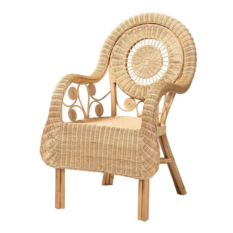 Bohemian Natural Rattan Arm Chair
