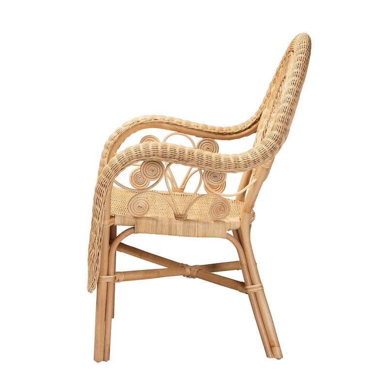 Bohemian Natural Rattan Arm Chair