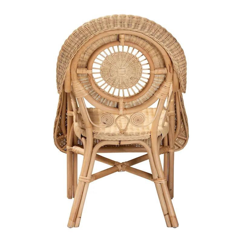 Bohemian Natural Rattan Arm Chair
