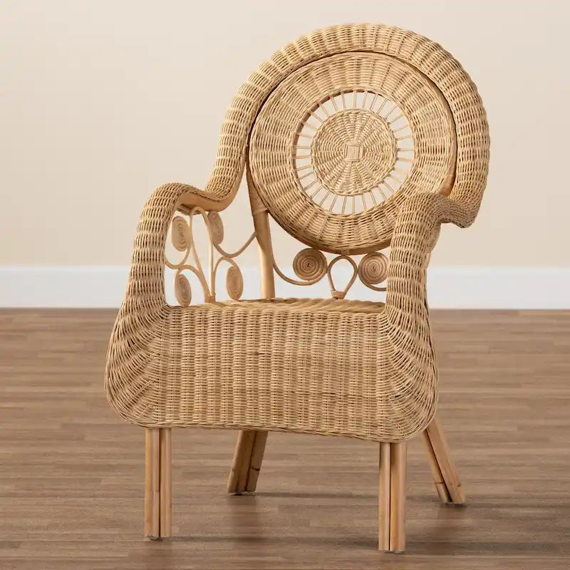 Bohemian Natural Rattan Arm Chair