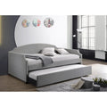 Upholstered Twin Daybed with Pull-Out Trundle