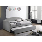 Upholstered Twin Daybed with Pull-Out Trundle