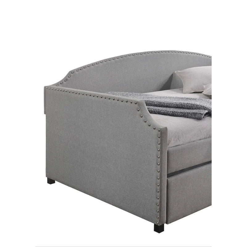 Upholstered Twin Daybed with Pull-Out Trundle