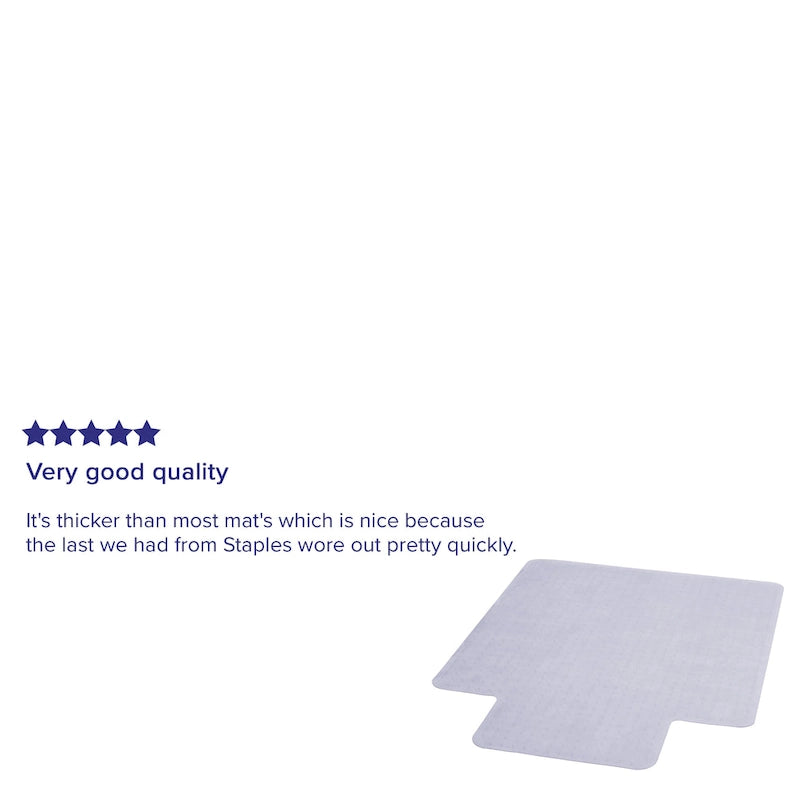 36 x 48 Carpet Chair Mat with Lip and Scuff and Slip Resistant Textured Top