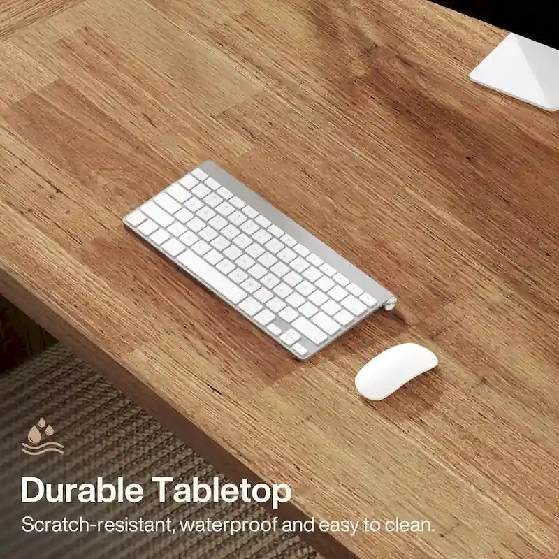 70.87-Inch Executive Desk, Wood Computer Desk for Home Office, Workstation Business Furniture