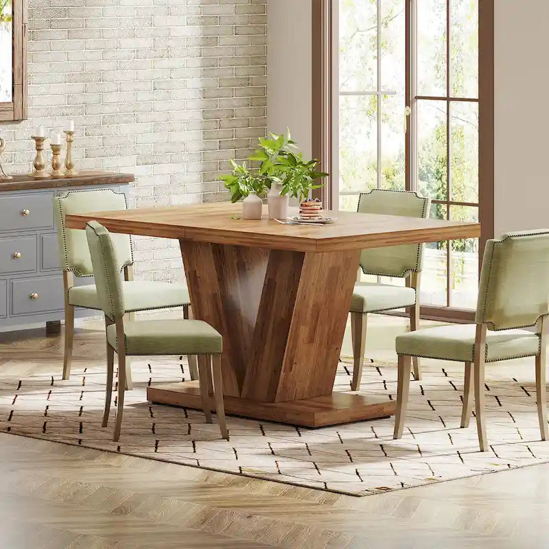 47 Farmhouse Small Rectangle Dining Table for Kitchen Dining Room