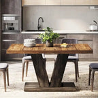 47 Farmhouse Small Rectangle Dining Table for Kitchen Dining Room