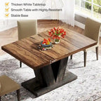 47 Farmhouse Small Rectangle Dining Table for Kitchen Dining Room