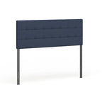 Navy Blue Upholstered Headboard with Tufted Design