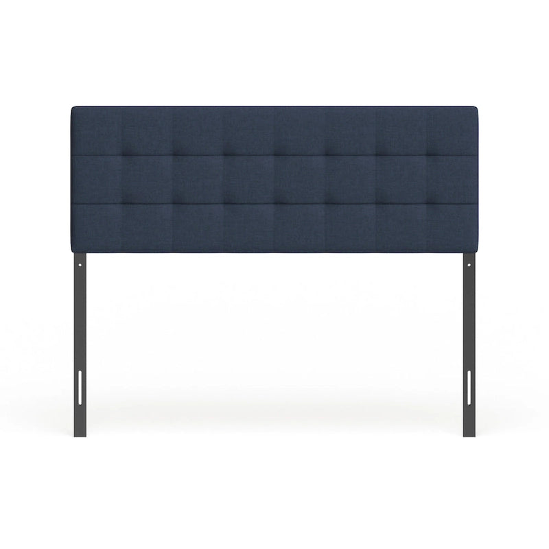 Navy Blue Upholstered Headboard with Tufted Design